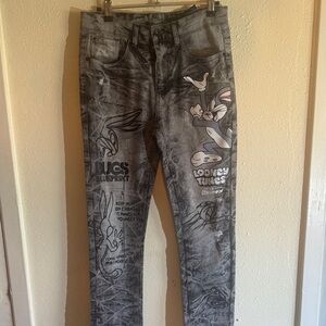 Vintage Looney Tunes Gray Jeans for kids